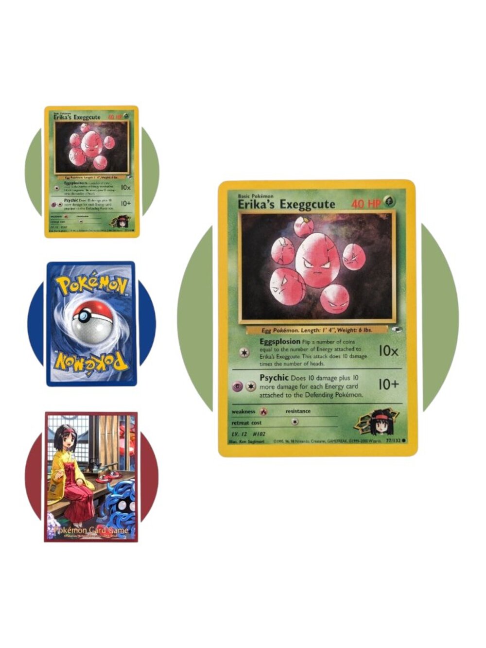 Gym Heroes Pokemon Card (DD03): Erika's Exeggcute 77/132